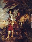 Hunt Canvas Paintings - Charles I King of England at the Hunt
